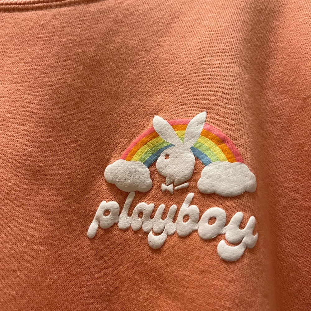Orange oversized playboy sweater